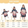 thumbnail image 3 of BZSMCE Wearable Blanket Hoodie Fashion Cosmic Cat in Bloom Home Wear, 3 of 7