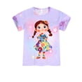 thumbnail image 5 of WIBACKER Girls Pajamas Set for Kids 3D Floral Girl Printed Sleepwear 3-8 Years 2 PCS Short Sleeve Top and Shorts Toddler Girls Pjs, 5 of 6