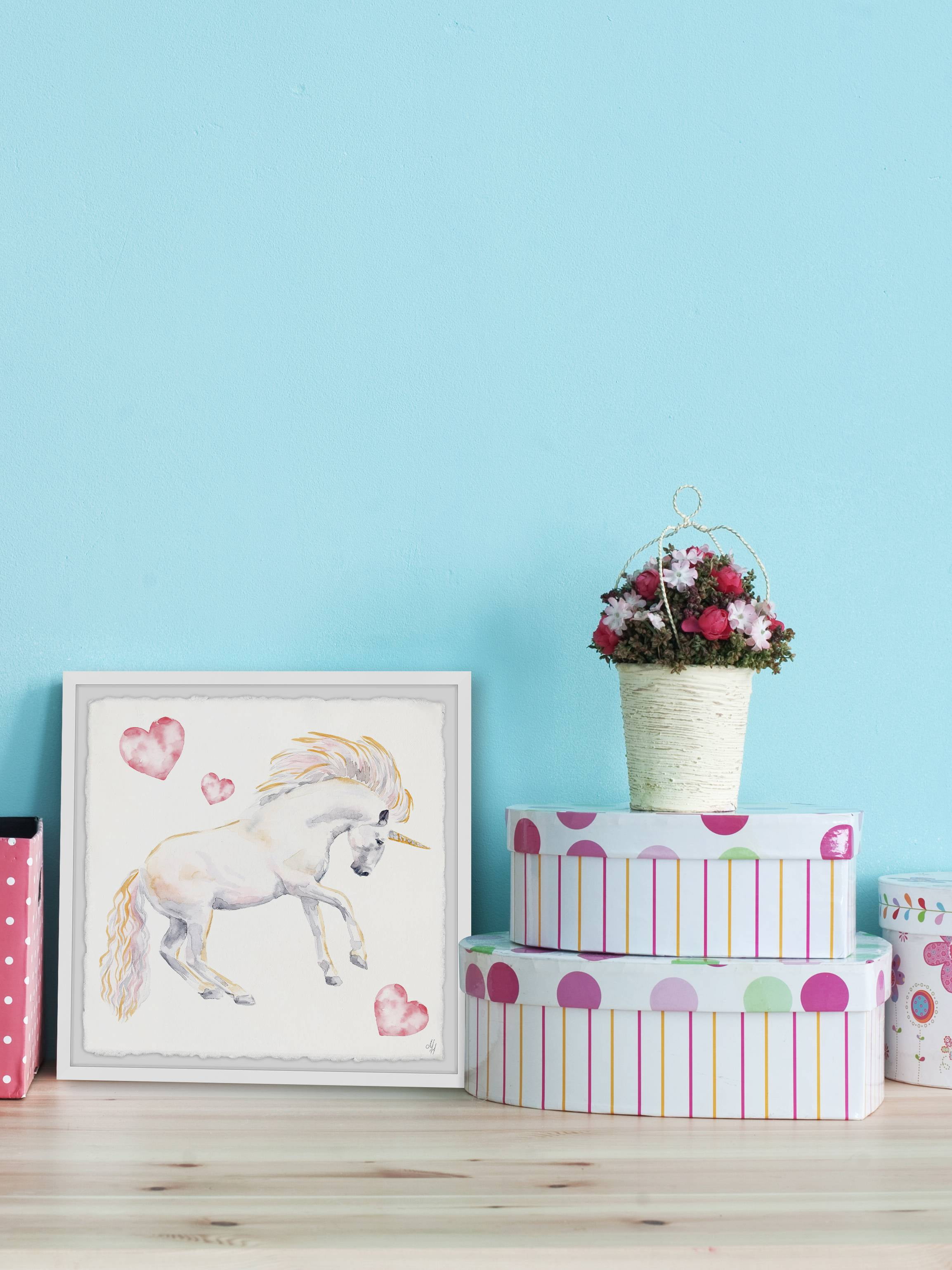 Marmont Hill Dancing Unicorn Framed Wall Art