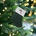 thumbnail image 1 of Christmas Stocking Decoration with Large Letter Design for Tree or Fireplace Holiday Display 7.8 in x 6.1 in Polyester Fiber, 1 of 5