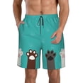 thumbnail image 1 of Fotbe Cute Cat Paw And Dog Trajes de Baño Estampados para Hombre, Shorts de Verano de Secado Rápido, Ropa de Playa, Bañadores-X-Large, 1 of 6