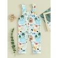 thumbnail image 5 of Musuos Infant Baby Spring Overalls 6 12 18 24Months Cartoon Animal Print Sleeveless Square Neck Romper Cute Jumpsuit for Boys Girls, 5 of 10