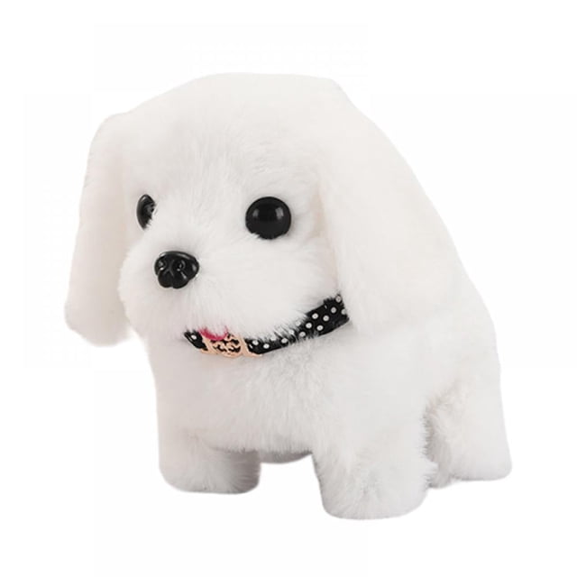 Electronic Interactive Plush Puppy Dog Walking Barking Tail Shaking Toy-d-