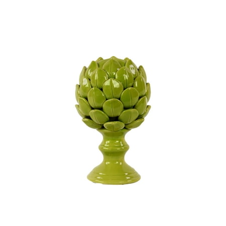 Home Decor Porcelain Artichoke Replica In Green Small