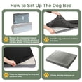 thumbnail image 3 of PayUSD Dog Bed for Large Dogs Dogs, Big Orthopedic Dog Beds with Removable Washable Cover & Waterproof Lined, Egg Crate Foam Pet Bed Mats Suitable for Dogs Up to 65 lbs ( Dark Gery, 36"X27"X3"), 3 of 9