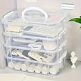 Extra Large 4 Tier Stackable Storage Box with Lid, Clear Plastic ...