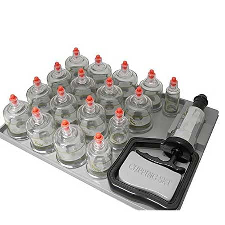 Silicone Cupping Set for Body and Face - Includes Pump - 17 Piece Set