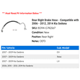 thumbnail image 2 of Rear Right Brake Hose - Compatible with 2006 - 2012, 2014 Kia Sedona 2007 2008 2009 2010 2011, 2 of 2