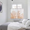 thumbnail image 4 of Wildflower Leaf Kitchen Curtains 63 Inch Length, Brown Floral Botanical White Watercolor Grommet Top Bedroom Living Room Curtains, Light Filtering Cafe Curtain Drapes 2 Panels Set 104''x63'', 4 of 9