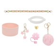 thumbnail image 4 of Juego de accesorios para taza jinwen adorno de flor Rosa claro, 4 of 8