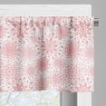 thumbnail image 3 of Ambesonne Floral Valance Pack of 2, Monochrome Simplistic Floral, 42"X12", Pale Pink and White, 3 of 5