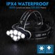 thumbnail image 3 of Linterna frontal superbrillante de 8 LED, ajustable, recargable por USB, ideal para camping, pesca, espeleología, jogging y senderismo., 3 of 4