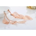 thumbnail image 4 of Aretes Largos Hojas Filigrana Swarovski Oro Rosa 14k Lam rosa Unitalla, 4 of 4