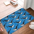 thumbnail image 4 of Gukieu Whale And Sea Print Dust-proof Floor Mats, Water-absorbent and Non-slip Flannel Door Mats 16x24in, Home Decoration Suitable for Kitchen, Bathroom, Garage, 4 of 7