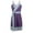 Purple, variant on Ladies Fashion Patchwork Print Sleeveless Suspenders Clothe Maternity Dress Casual Tie Knee-High Dress
