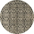 thumbnail image 1 of Ahgly Company Machine Washable Indoor Round Abstract Dark Coffee Brown Area Rugs, 8' Round, 1 of 7