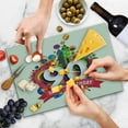thumbnail image 4 of 90th Birthday Cutting Board, Funky Pop Style Geometrical Fun Celebration Colorful Greetings Theme, Decorative Tempered Glass Cutting and Serving Board, Large Size, Multicolor, by Ambesonne, 4 of 5