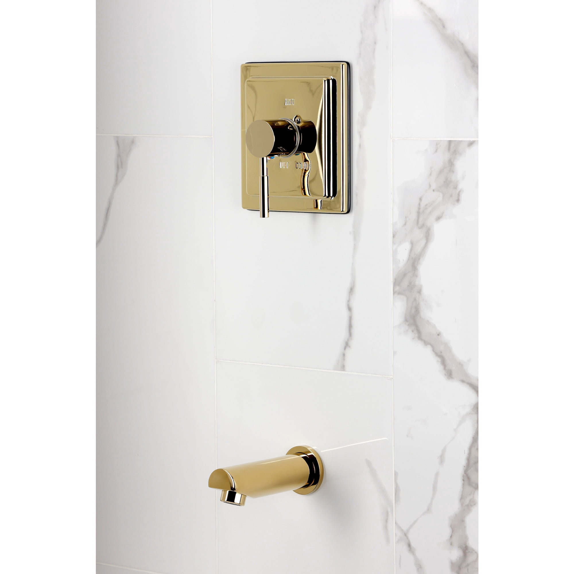 Kingston Brass KB8652DLTO Concord Single-Handle Pressure Balanced Tub Faucet in Polished Brass