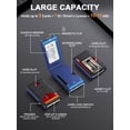 thumbnail image 2 of Wallet For Men  Slim Minimalist With Money Clip&id Window Rfid Blocking Pop-up Credit Card Holder Smart Auminum Mens Holds 9-13 Cards (gift Box) (carbon Fiber & Blue), 2 of 9