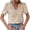 Beige, variant on Ruimatai Womens Summer Tops Trending Short Sleeve Women's Fashion Casual Spring And Summer Floral Printing V-Neck Blouses &