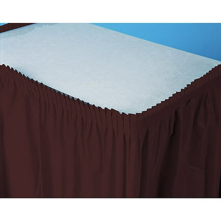 Plastic Table Skirt, Chocolate