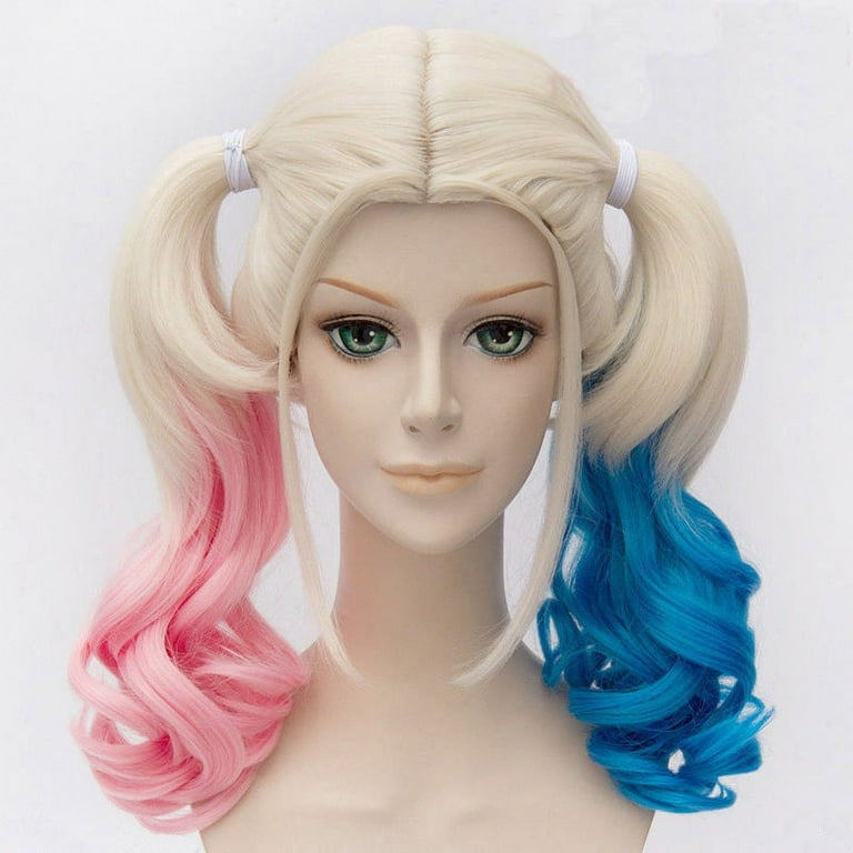 Hair Extensions Batman Suicide Squad Harley Quinn Cosplay Wig Pink