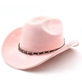 thumbnail image 1 of Western Cowboy Hat Curved Brim For Outdoor Adventure Travel Riding Country Style Craftsmanship All-Season Comfort Functional Design for Casual Wear, 1 of 3