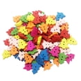 thumbnail image 4 of veasfak 100pcs Colorful Tree 2 Holes Wooden Sewing Buttons DIY Scrapbooking, 4 of 6