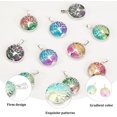 thumbnail image 4 of 10 Pcs Tree of Life Charms 5 Colors Glass Crystals Tree Life Pendants Charms Good Luck Yoga Charms Mixed Natural Gemstone Pendants for Necklace Jewelry Making Keychain Keyring DIY, 4 of 6