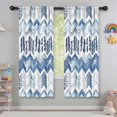 thumbnail image 5 of Blackout Kids Curtains,Blue Chevron Geometric Boho Pattern Childrens Insulated Curtains Set Of 2,Bedroom Essentials,Toddler Room Decor 42x63in(106x160cm), 5 of 5