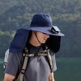 thumbnail image 5 of Ticikt Solar Fan Hat,Wide Brim Solar Fan Outdoor Fishing Hat,Men Sun Hat with 1 Solar Fans Fishing Hats, Adjustable Fans Hats,Color:Navy, 5 of 6
