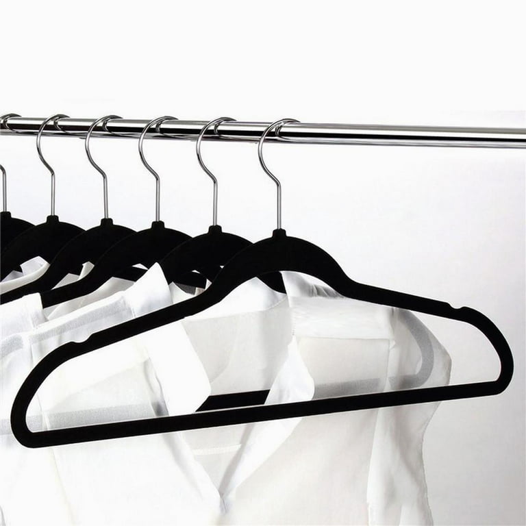 Merrick Plastic Clothing Hanger, 100 Pack, Black 