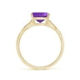 thumbnail image 2 of ANGARA Natural Claw-Set Cushion 2.2 ct Amethyst Solitaire Engagement Ring in 14K Yellow Gold for Women (Size-8mm) | February Birthstone, Anniversary, Jewelry Gift for Women | Natural Amethyst Ring, 2 of 8