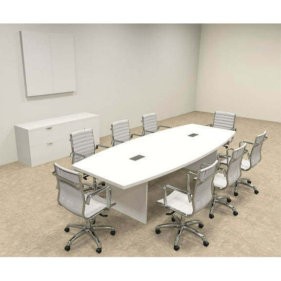Modern Boat shaped 10' Feet Conference Table, #OF-CON-C122