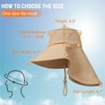 thumbnail image 2 of KANCOKIT Women Ponytail Sun Hat with Neck Flap, Wide Brim Beach Cap for Fishing Hiking Camping, Beige, 2 of 6