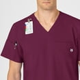 thumbnail image 6 of Wink W123 Men's V-Neck Scrub Top, Wine, L Womens, 6 of 6