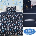 thumbnail image 5 of Unique Bargains 5 Piece Polyester Space Astronaut Pattern Kid Bedding Set Twin, 5 of 8