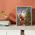 thumbnail image 3 of Nawypu Vintage Merry Christmas Santa Claus Poster Picture Print Canvas Art Modern Home Living Room Bedroom Office Decor Painting Gift Framed, 3 of 4