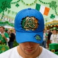 thumbnail image 4 of Gorra de béisbol para el Día de San Patricio | Gorra irlandesa para hombre y mujer | Diseño deportivo ajustable de perfil bajo | Bordado de trébol | Unisex (sirve para la mayoría de los adultos), 4 of 5