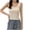 White, variant on QIUOMBBP Womens Scoop Neck Tank Tops Slim Fit Square Neck Ribbed Sleeveless Shirts Summer Casual Loungewear White Free Size