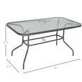 thumbnail image 3 of Outsunny Metal Garden Dining Table, Outdoor Patio Table, 55" x 31.5", 3 of 9