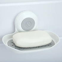 SlipX Solutions Patented Power Lock Suction Cup Soap Saver, Wall Mounted, White