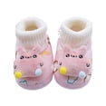 thumbnail image 3 of Topumt Newborn Infant Baby Boys Girls Booties Stay On Socks Soft Shoes Non Skid Winter Warm Christmas Slippers, 3 of 5
