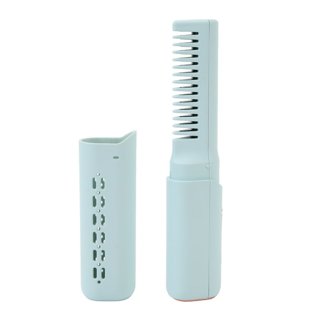 Cepillo Alisador, 2 en 1 Cepillo Alisador Portátil 3 Temperatura Ajustable Anti escaladuras Tipo C Plancha de Pelo Inalámbrica Mini Plancha de Pelo recargable para todo tipo