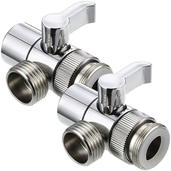 KAKOWELY Faucet Adapter for Portable Washer with Zinc Alloy Material Silver Color for Home Use 2 Pieces,2.17"X1.57"X1.57"