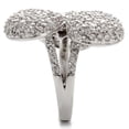thumbnail image 6 of Rhodium Brass Ring with AAA Grade CZ in Clear for Women Clear Stone Color Style 0W145 Size 7, 6 of 6