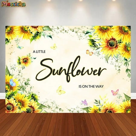 Image of A Litter Sunflower Photography Background Lucky Clover Party Decoration Baby Kid Portrait Photo Studio Props Banner