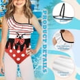 thumbnail image 6 of Uorisanigo Girls Bathing Suits One Piece Size 3-4 Quick Dry Ruffle Beach Swimming Suit Single Spaghetti Strap One Shoulder Swimming Lessons Swimwear, Cute Ladybug Print, 6 of 7