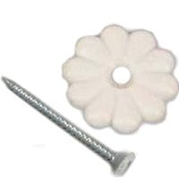United States Hardware White Rosette with Screws (24-Count) D-138B