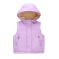 thumbnail image 5 of BCSIOAOI Toddler Girls Puffer Vest,Fleece Lined Full Zip Hooded Sleeveless Warm Vest with Pockets Purple 1-2t, 5 of 8